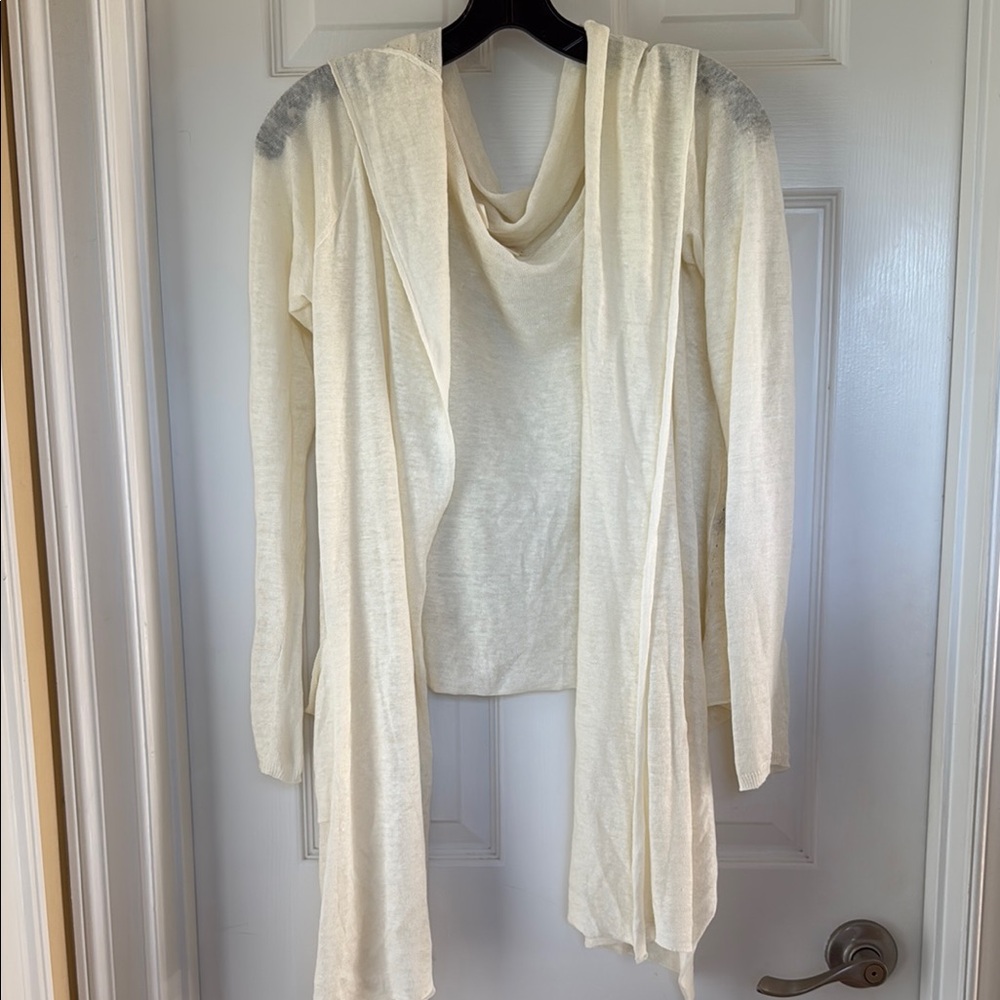 DKNY PURE Cream SweaterWrap -size Small EuC